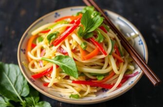 Тайский салат из зелёной папайи: острый и хрустящий — путешествие вкусов с рынков Таиланда